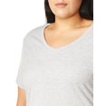 thumbnail image 2 of Hanes Womens X-Temp V-Neck T-Shirt, M, Light Steel, 2 of 2