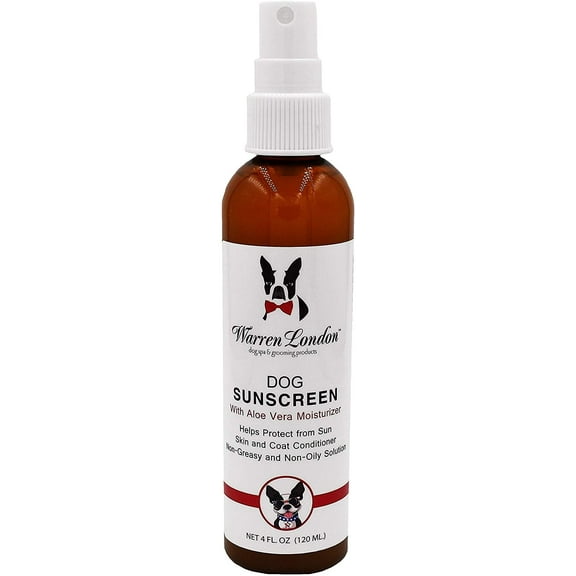 Warren London Dog Sunscreen | Aloe Vera Leave In Conditioner with Sun Protection for Dogs, Puppies, & Pets