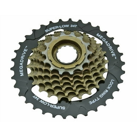 7 Speed Multiple Freewheels 14/34t Friction MFM-2A Black/Brown Sun Race.
