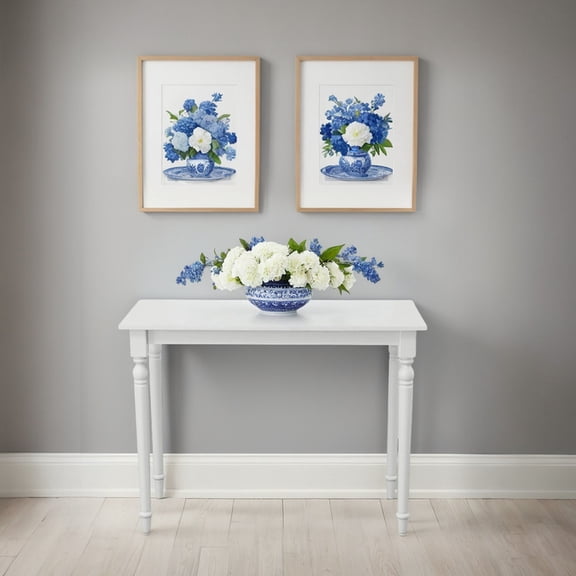 Contemporary Home Living Rectangular Solid Bar Table with Spindle Legs - 48"- White