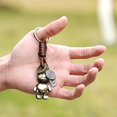 thumbnail image 5 of 1 llavero de búho de animal, llavero vintage, pequeños regalos para niños y mujeres, llaveros de cuero para coche, llavero de oso de metal, lindo llavero, pequeños regalos para niños y mujeres, vintage Rojo Verde, 5 of 5