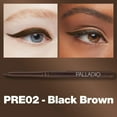 thumbnail image 2 of Palladio Retractable Waterproof Eyeliner, Richly Pigmented Color and Creamy, Slip Twist Up Pencil Eye Liner, Smudge Proof Long Lasting Application, All Day Wear, No Sharpener Required, Black Brown, 2 of 6