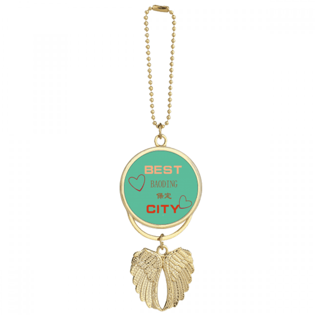 Baoding Sign China Art Deco Fashion Car Keychain Angel Wing Pendant
