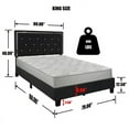 thumbnail image 4 of Home Square 3-Piece Set with King Platform Bed & 2 Nightstands in Black, 4 of 15