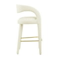 thumbnail image 3 of Modway Pinnacle 30" Upholstered Fabric Bar Stool in Ivory/Gold (Set of 2), 3 of 10