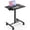 Black, variant on Adjustable Height Mobile Desk with Locking Casters - Portable Standing Desk for Home Office, Brown