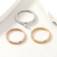 thumbnail image 4 of Lightweight Stainless Steel Ring Stainless Steel Stacking Rings Set for Women Exquisite Jewelry Gifts Round Cubic Zirconia Wear Birthdays Christmas, 4 of 7