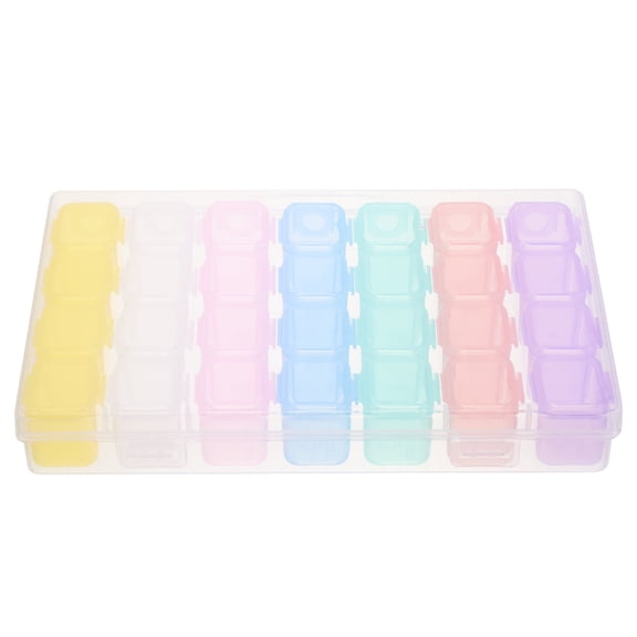 TEHAUX Earring Storage Box with Multiple Compartments, Assorted Colors, Jewelry Organizer for Home and Travel Use