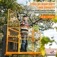 thumbnail image 2 of Luku 45" x 43" forklift Safety Cage, Max. 2200 LBS Heavy Duty Steel forklift Man Basket, Foldable forklift Work Platform with Guardrails, Safety Harness, Wheels, Perfect for Aerial Work, 2 of 6