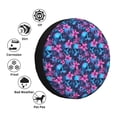 thumbnail image 4 of Yiaed Blue Skull Flower Print Tire Wheel Cover, Waterproof Spare Tire Cover Fit for Jeep, Truck,Trailer, RV, SUV, Camper and Most Vehicle-15 inch, 4 of 6