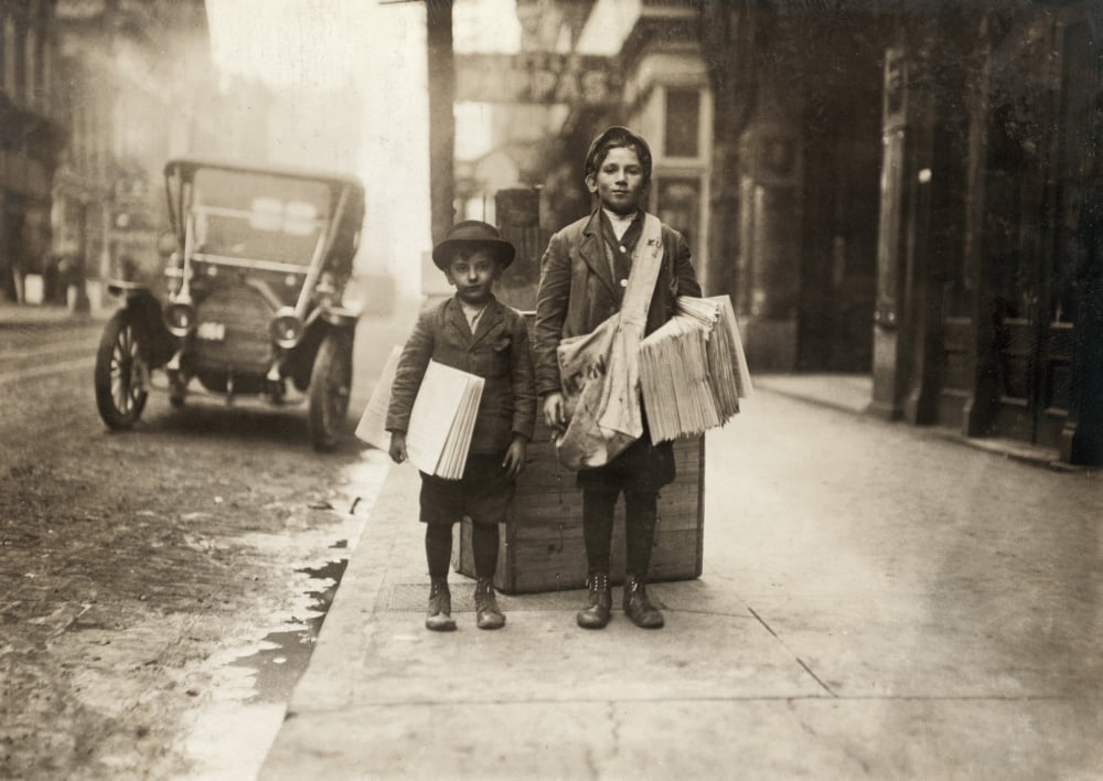 Nashville Newsboys, 1910. /Ntwo Newboys Selling Newspapers In Nashville, Tennessee. Photograph