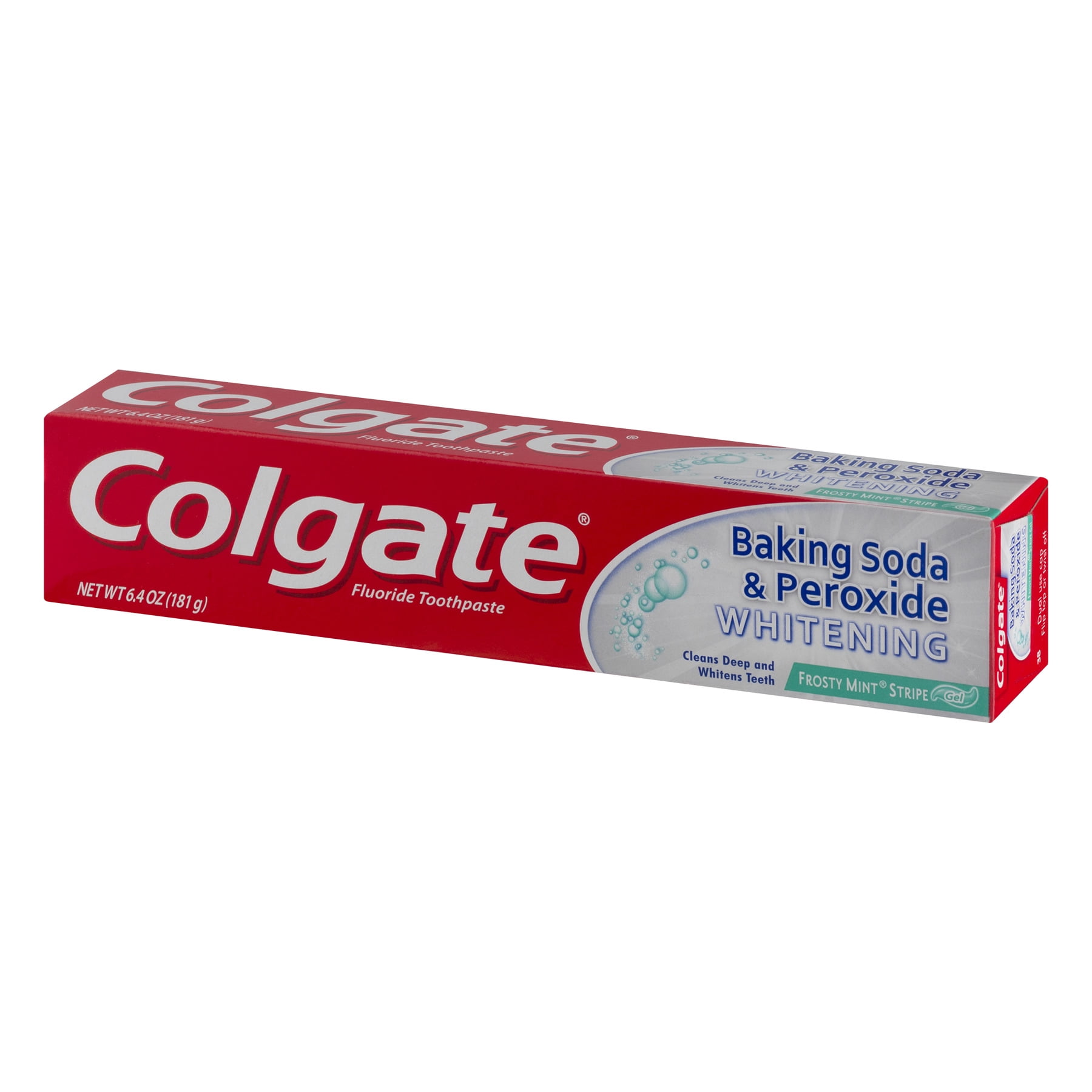 Colgate Fluoride Toothpaste Baking Soda & Peroxide Whitening Frosty Mint Stripe