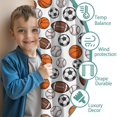 thumbnail image 3 of Blackout Kids Curtains,Football and Basketball White Pattern Children's Insulated Curtains Set Of 2,Bedroom Essentials,Toddler Room Decor 52"x63", 3 of 5