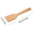 thumbnail image 3 of Oleegame 2PC Kitchen Utensils Set Non Lacquerless Wood Shovel Non Stick Pot Must Take Spatula Cooking Shovel BBQ Cleaning Tools Wooden Wood Shovel BBQ Wooden Shovel Yellow, 3 of 5