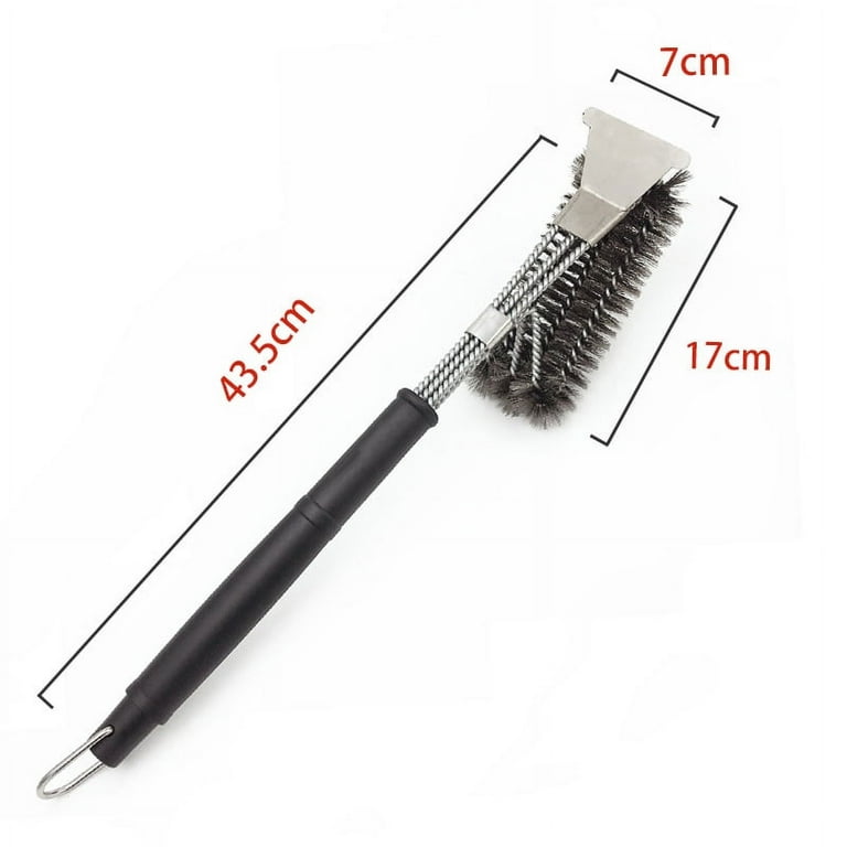 GRILLART Grill Brush and Scraper BBQ Brush for Grill, Safe 18 Stainless  Steel Woven Wire 3 in 1 Bristles Grill Cleaning Brush, BR-4516