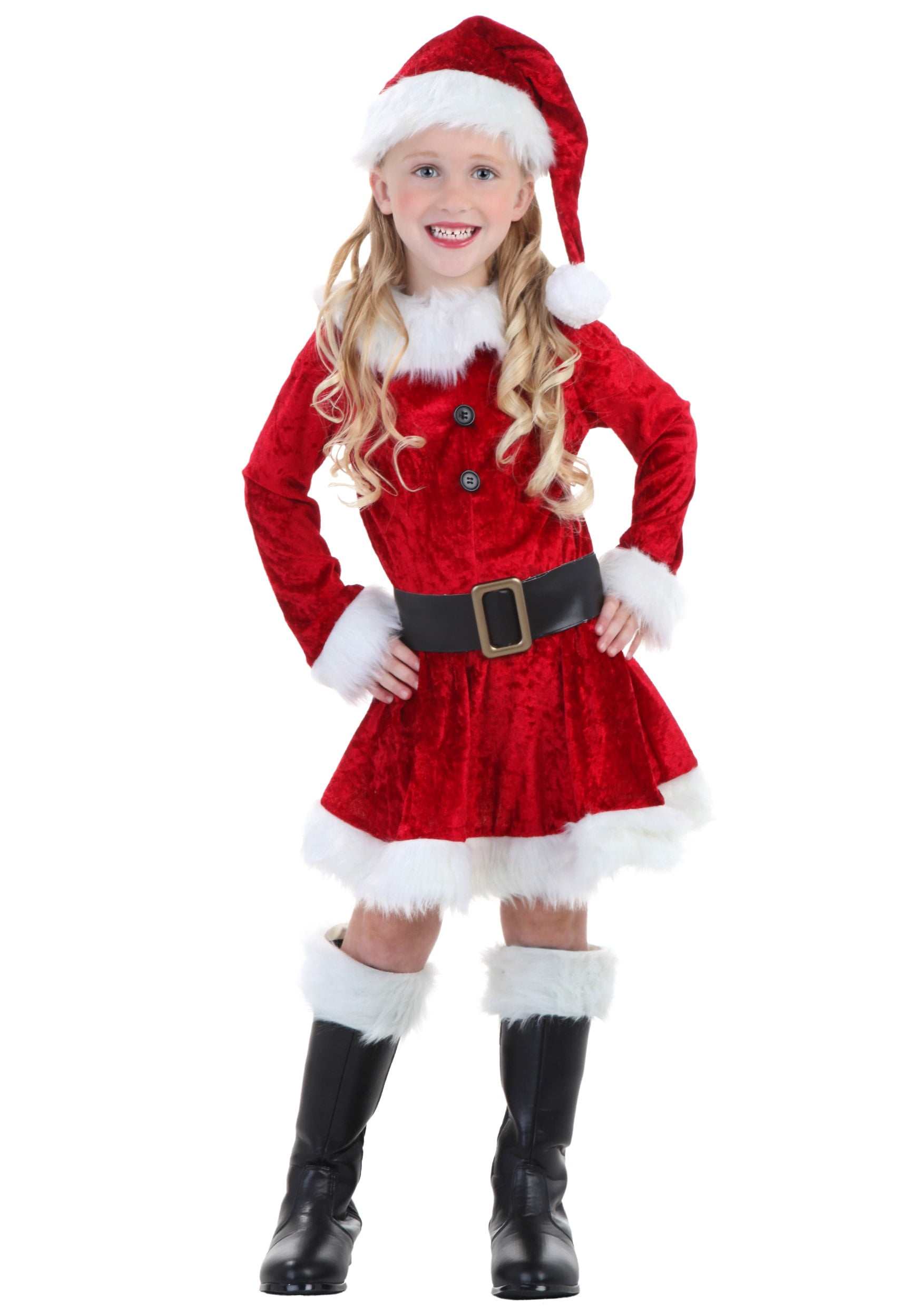 Kids Red Santa Claus Costume Girls Boys Christmas Party Xmas Fancy Dress Outfits 