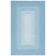 thumbnail image 3 of SAFAVIEH Braided Evangeline Bordered Machine Washable Reversible Area Rug, Aqua, 7' x 7' Round, 3 of 10