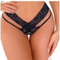 thumbnail image 2 of HUPOM Underwear Women Ladies Underwear Low waist Elastic Waist Solid Briefs Black XL, 2 of 6