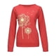 thumbnail image 1 of Camiseta Mujer Manga larga Cuello redondo Tops Poliéster Suéter deportivo Ropa con estampado informal, Rojo, S Methold AP003791-27, 1 of 6