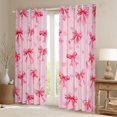 thumbnail image 2 of Feelyou Fashion Pink Bowknot Black Out Curtains, Love Heart Flower Curtains Pack of 2 (42x63 Each), Teens Kids Girls Women Bedroom Curtains, Curtains and Drapes Home Decor, 2 of 6