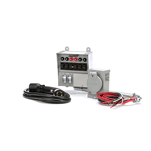 Reliance Controls 31406CWK Pro/Tran 6-Circuit 30 Amp Generator Transfer Switch Kit With Transfer Switch, 10-Foot Power Cord, And Power Inlet Box For Up To 7,500-Watt Generators