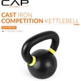 thumbnail image 2 of Cap Barbell Cast Iron Competition Kettlebell Weight - 35-Pound, Yellow, 2 of 8