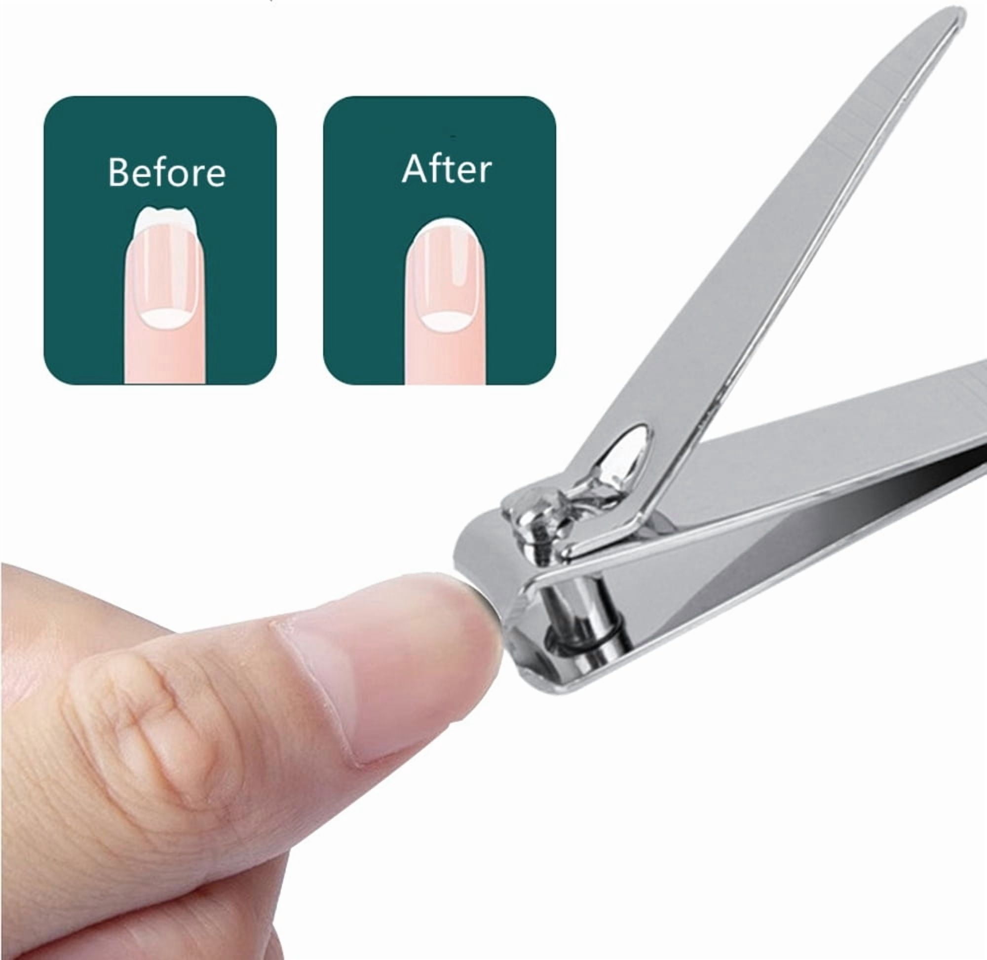 Cterwk 26 Pack Manicure Pedicure Set Stainless Steel Nail Clippers Men Women Grooming Kit Professional Nail Care Tools, White
