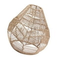 thumbnail image 1 of Pantalla de lámpara colgante de mimbre tejida a mano con cuerda de papel estilo bohemio Medio, 1 of 7