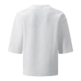 thumbnail image 4 of FRSASU Mens Summer Clothes Mens Shirts Stretch Causa Short Sleeve Loose Fit Tops V Neck Vintage Knit Shirt Short Sleeve White, 4 of 5