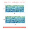thumbnail image 6 of Turquoise Blue Teal Yoga Towel for Hot Yoga Non Slip, Chic Stained Glass Texture Aesthetic Yoga Mat Towel Absorbent Yoga Sweat Towels Microfiber Hot Yoga Blanket for Bikram Pilates 26"x74", 6 of 7