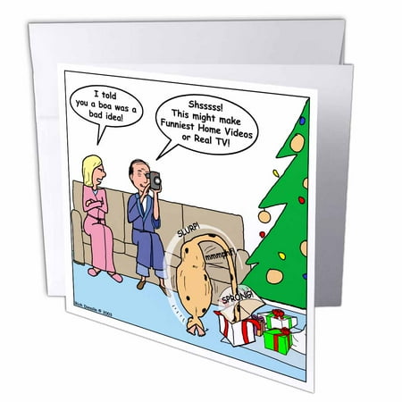 Christmas Present Ideas 3dRose Bad Christmas Present Idea - Funniest Home Videos, Greeting Cards, 6 x 6 inches, set of 12 ()