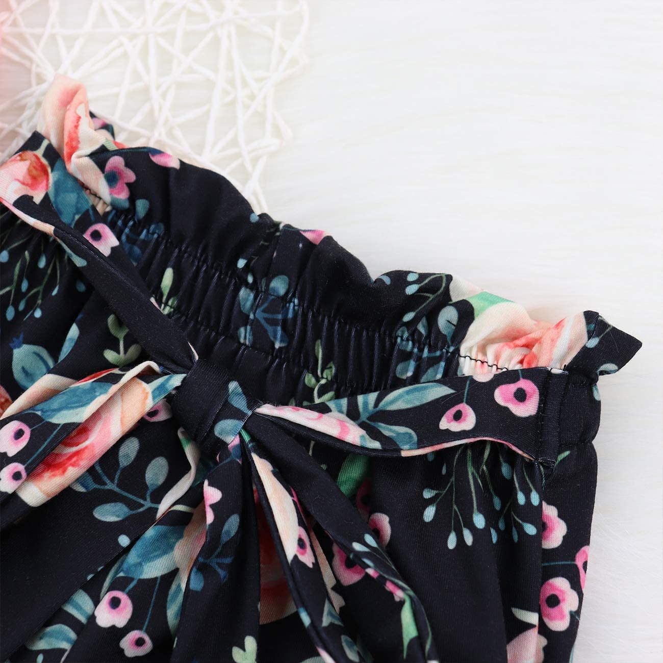 Baby Girl Outfits Short Ruffle Romper Floral Pants Summer Outfits Cute Baby Girl Clothes 3-6 Months