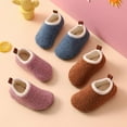 thumbnail image 7 of Otqutp Boys Girls Warm Plush House Slippers Winter Cozy Cotton Home Shoes for Kids Non-Slip Fuzzy Furry Bedroom Shoes, 7 of 7