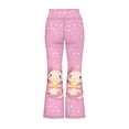 thumbnail image 5 of DISNIMO Pink Axolotl Girls Flare Leggings 5 Bootcut Yoga Pants for Kids High Waisted Bell Bottoms for Dance Workout Yoga Pants for Kids Yoga Pants Flare with Pockets, 5 of 7
