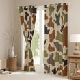 thumbnail image 3 of Homewish Retro Camo Pattern Black Out Curtains,Rustic Mallard Duck Curtains Pack of 2 (42x63 Each),Green Brown Bedroom Curtains For Boys Teens,Ultra Soft Home Decor, 3 of 6