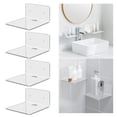 thumbnail image 1 of YAOMOBB Acrylic Shelf L Shaped Acrylic Floating Shelf 4Pcs Wall Mounted Rack Strong Load Bearing Smooth Edge Easy to Install Clear Display Shelf, 1 of 5
