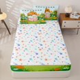 thumbnail image 4 of Homewish Cute Capybara Sheep Pig Zipper Twin Comforter Sets with Fitted Sheet and 2 Pillowcases,Cartoon Animal Flowers Zipper Bedding Set for Boy Girls,4-Piece,Reversible, 4 of 6