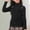 Black, variant on NAISIBABY Girls Sweater, Half High Neck Solid Color Long Sleeve Comfy Thick Knit Tops Black 4-5T