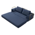 thumbnail image 5 of Convertible Sofa Bed, Folding Floor Couch Corduroy Fold Out Couch Bed Futon Sleeper Mattress with Pillows, Boneless Sofa for Living Room Bedroom (Blue), 5 of 11