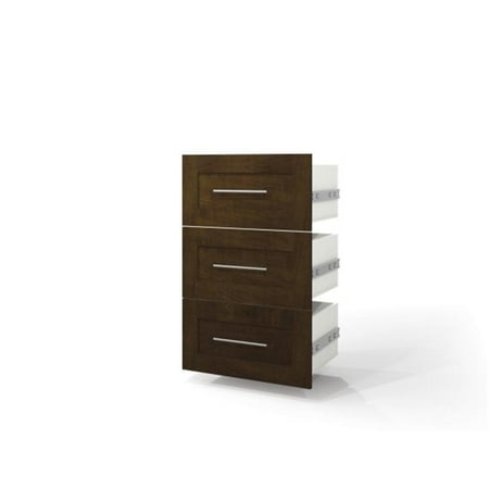 BESTAR 26163-1169 Pure 3 drawer kit for 25 in. storage unit, Chocolate