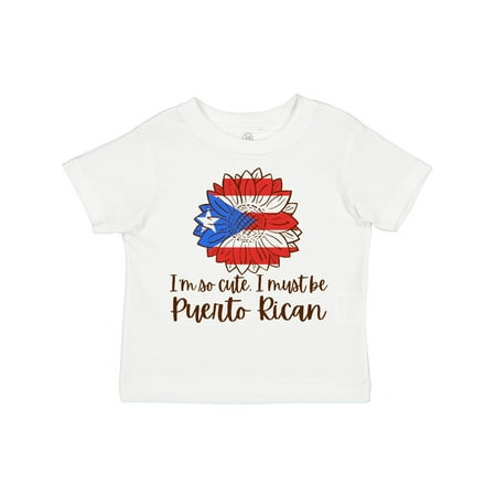 

Inktastic I m So Cute I Must Be Puerto Rican Sunflower Gift Toddler Boy or Toddler Girl T-Shirt