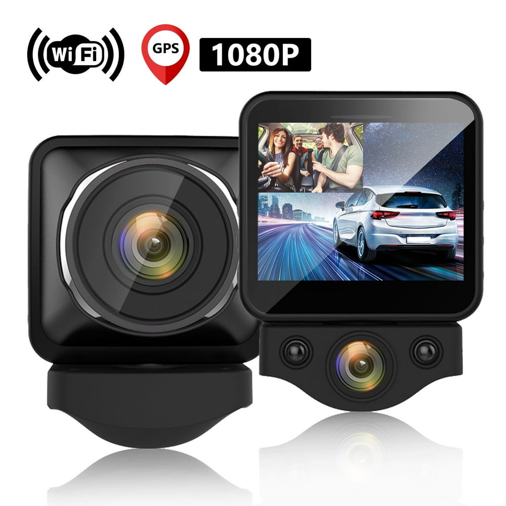 Dual Dash Cam with IR Night Vision, EEEkit FHD 1080P Front and 1080P