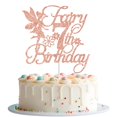 thumbnail image 1 of Adorno para tartas Mis Quince Fairy Happy 7º cumpleaños, oro rosa, 1 of 7