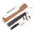 thumbnail image 4 of Ukulele Neck Replacement Kit, String Buttons, Bridge, Rosewood Fingerboard for 23 Inch Ukulele, 4 of 4