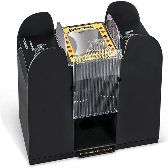LOVEVER Automatic Card Shuffler 2/1/4/6 Deck Playing Card Shuffler Electric for Poker UNO Home Card Game Texas Hold‘em Blackjack
