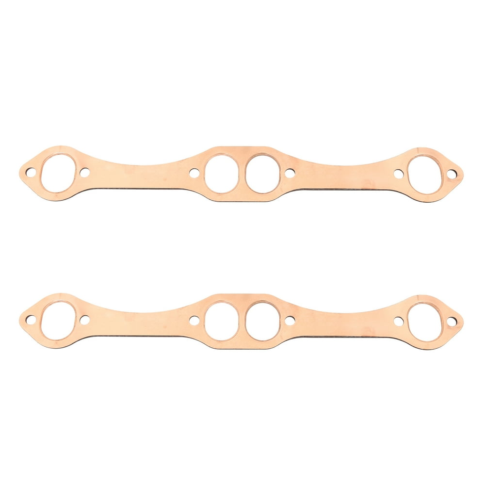 2 Pcs Oval Port Header Reusable Exhaust Manifold Gaskets for Chevrolet