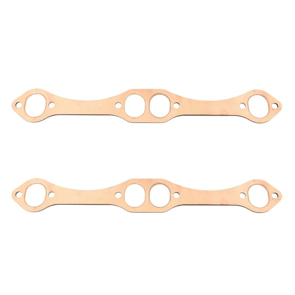 2 Pcs Oval Port Header Reusable Exhaust Manifold Gaskets for Chevrolet Engine