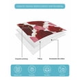 thumbnail image 4 of Full Size Quilt Bedding Set, Red Geometric Moroccan Reversible Summer Quilt 3 Pieces, Abstract Art Red Ombre Modern Lightweight Bedspreads Coverlets with 2 Pillow Shams for All Seasons, 4 of 5