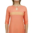 thumbnail image 3 of Bimba Peach Designer Embroidered Kurta Indian Ethnic Kurti Rayon Tunic-22, 3 of 5