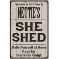 thumbnail image 1 of NETTIE'S She Shed Sign Lady Cave Gift 8 x 12 Matte Finish Metal 108120082498, 1 of 1
